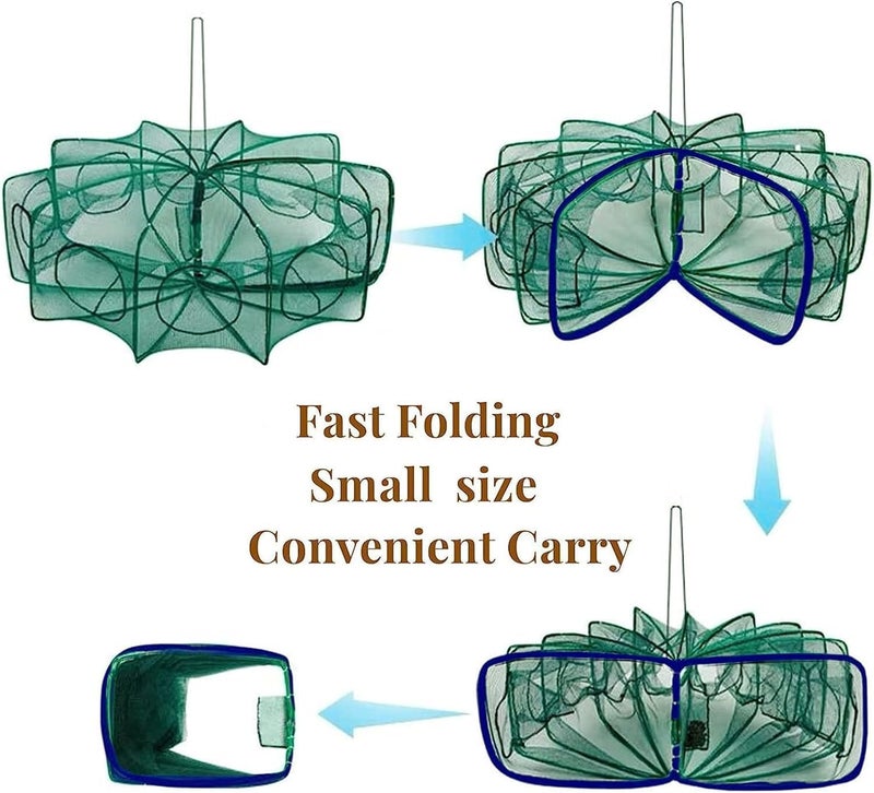 Leukate Collapsible Fishing Bait Minnow Trap - Durable Fish Trap Net for Minnow, Crab, Crayfish, Shrimp Fish Trap Net - Designed for Minnows and Beyond - Image 3